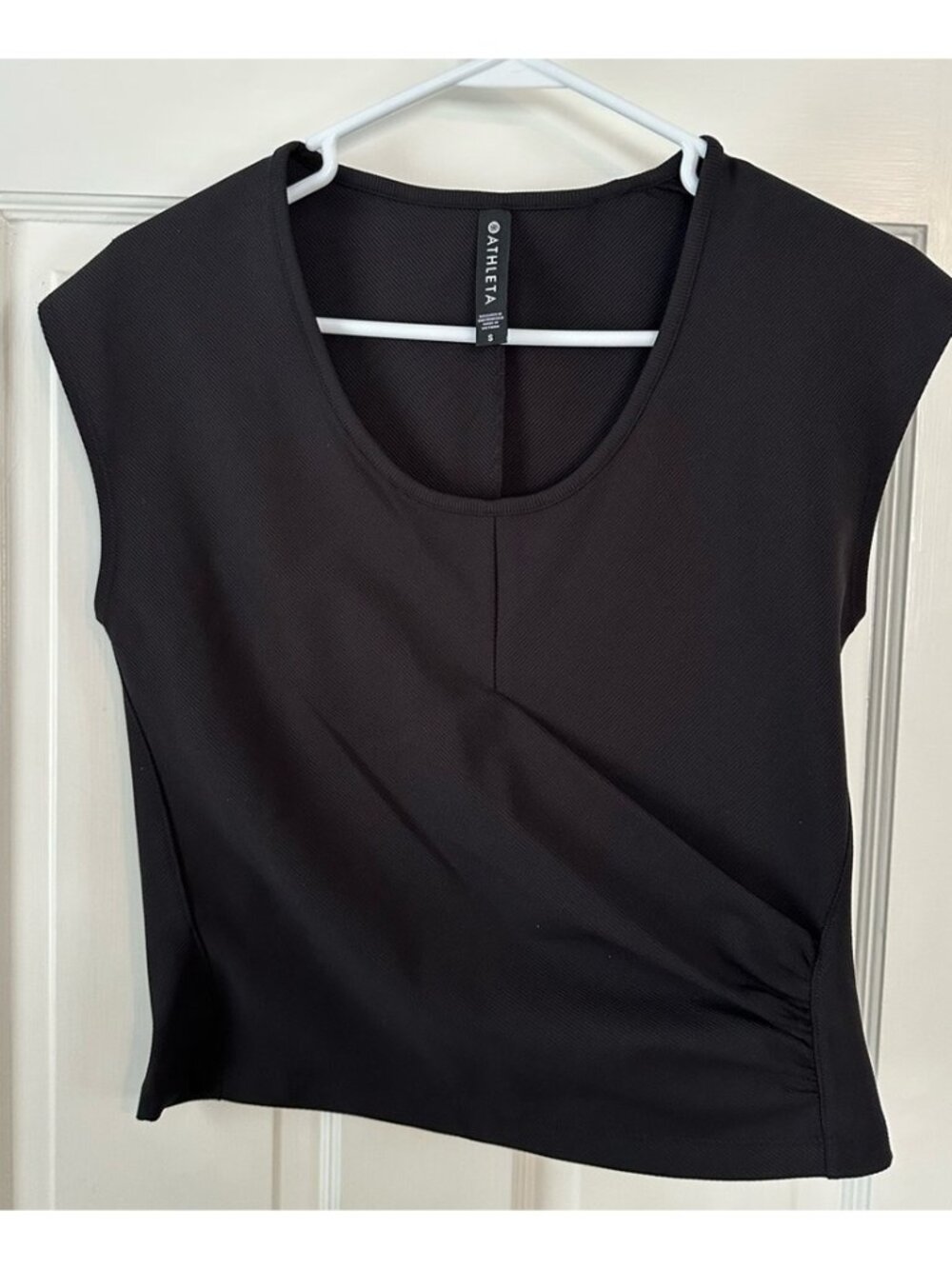 Black Side Rouched Women's Top